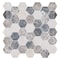 Andova Tiles SAMPLE Channing 2 x 2 Marble Honeycomb Mosaic Floor Use Tile SAM-ANDCHA124 - alternate 3